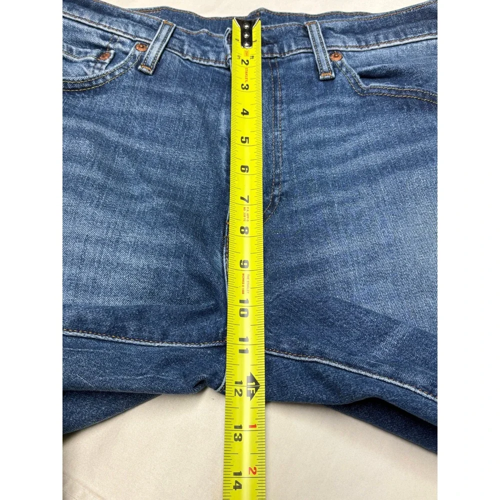 Levis Premium Big E 512 Slim Taper Blue Jeans Mens 33x28 Medium Wash Stretch‎