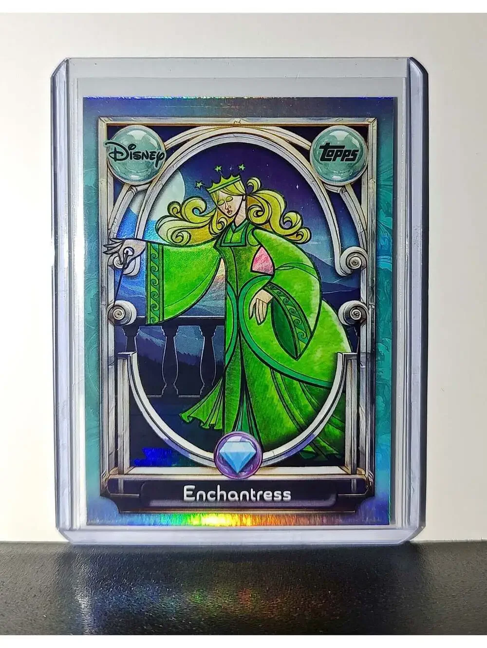 Enchantress 2025 Topps Disney Wonder #128 Diamond Card Beauty and the Beast