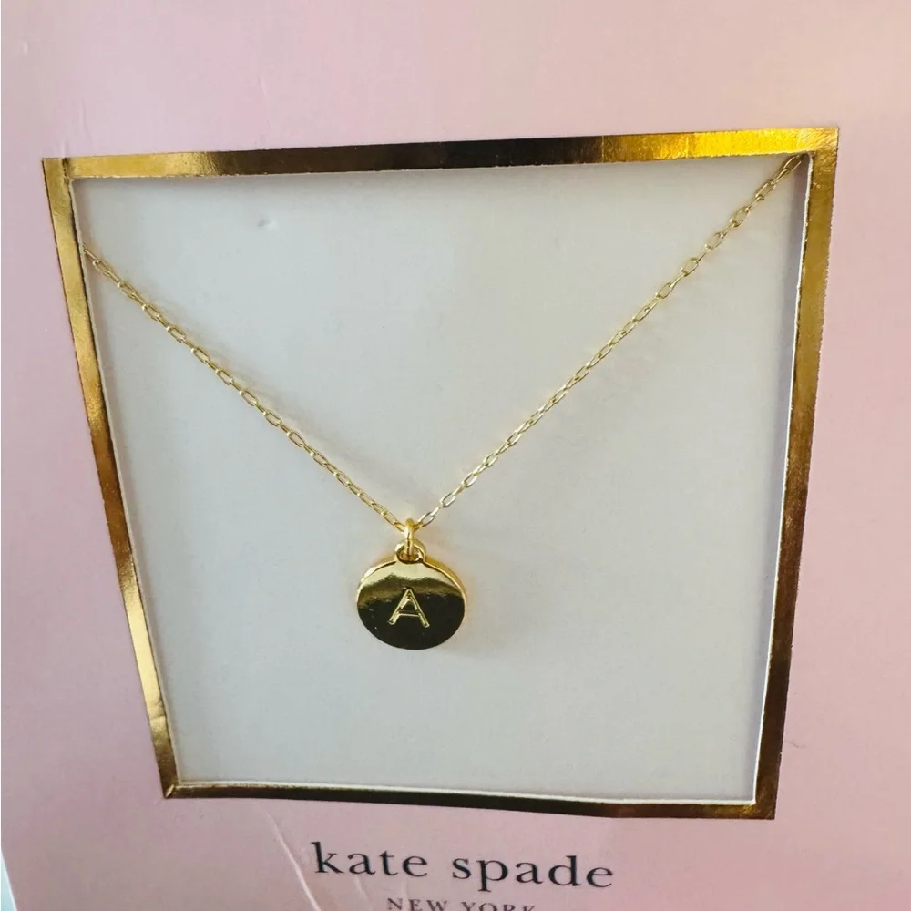 kate spade gold initial pendant necklace