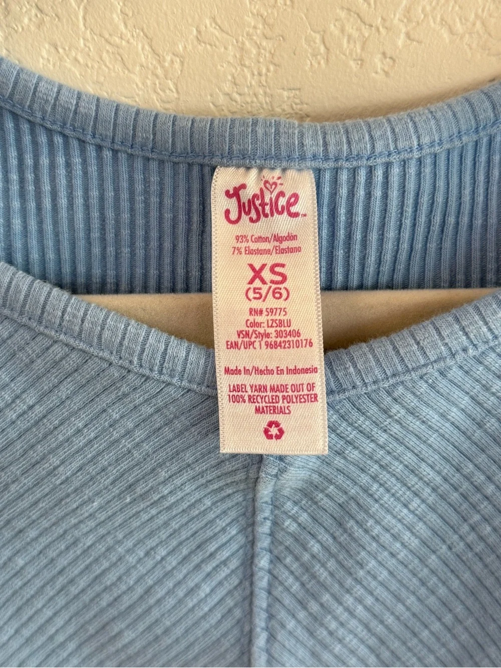 Justice soft ribbed
