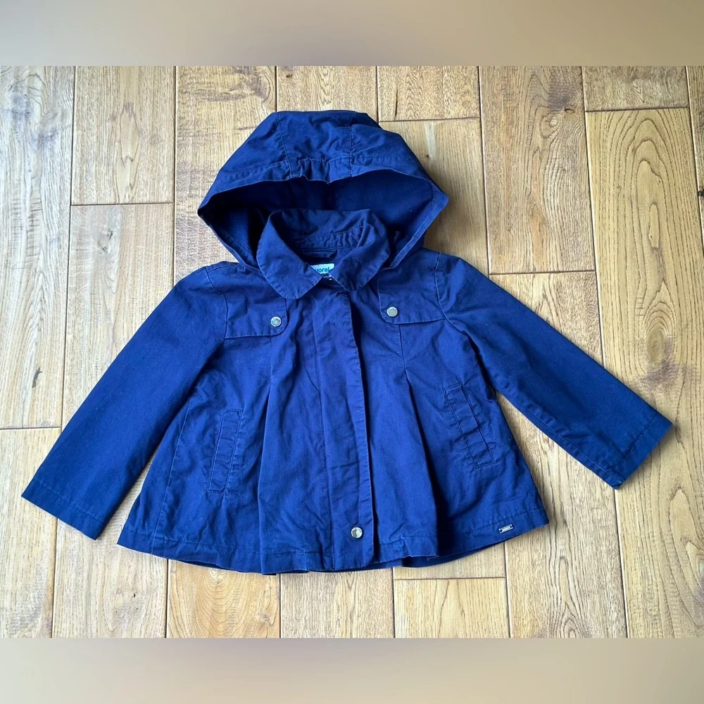 Mayoral Navy Hooded Girls Jacket