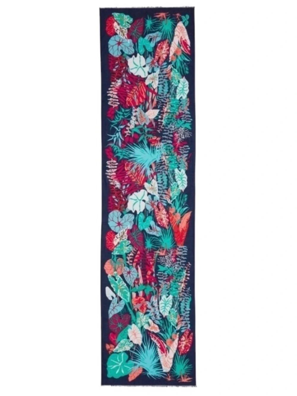 Talbots Jungle Leaves Vivid Botanical Scarf