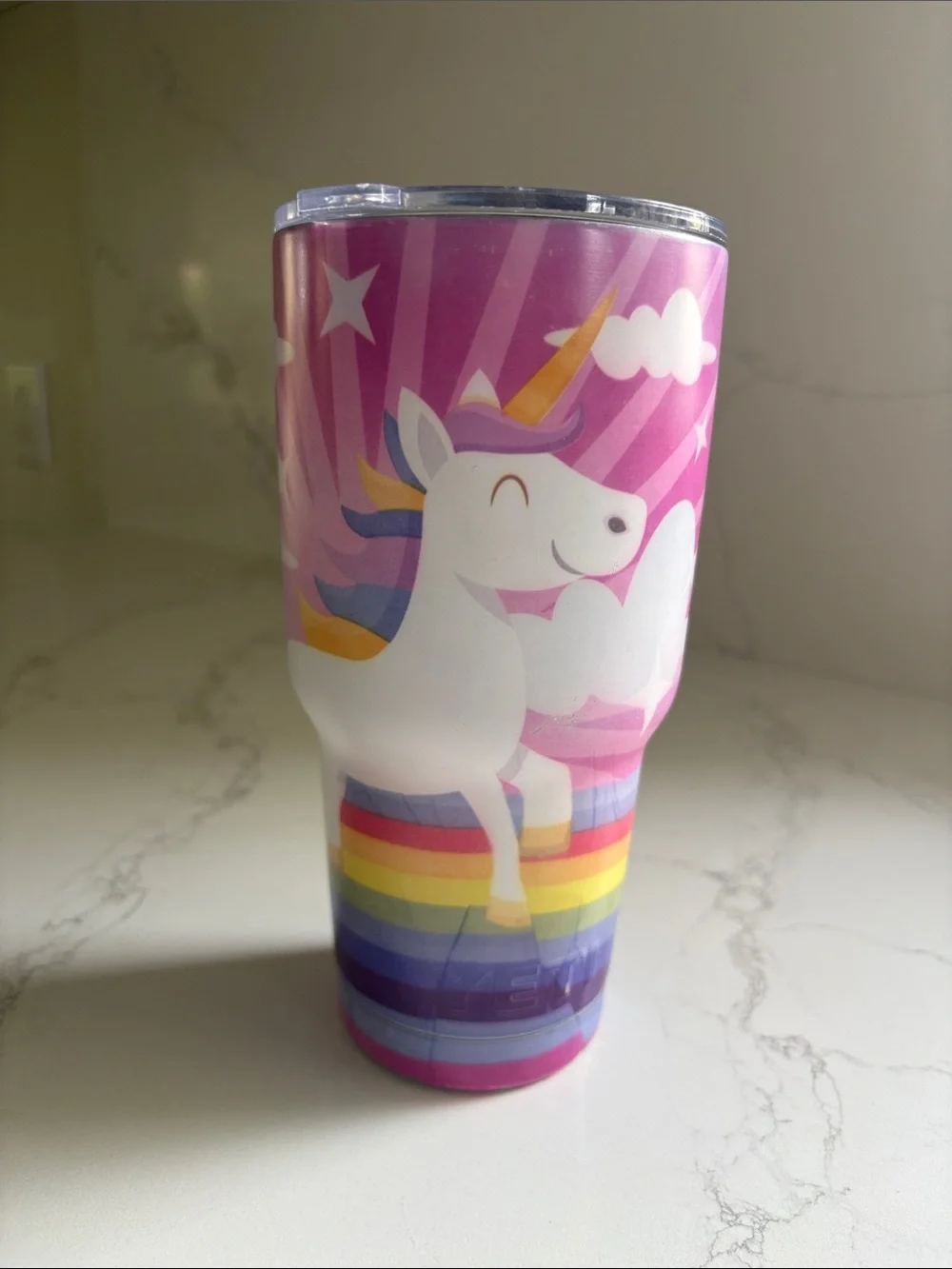 Yeti Unicorn Rainbow Tumbler - Pink