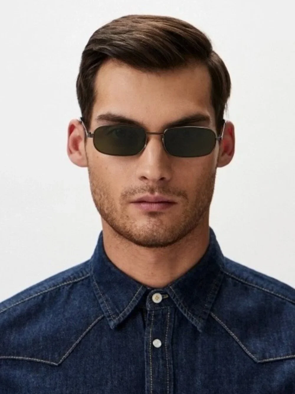 New Gucci Grey Green Square Unisex Sunglasses GG1457S 003