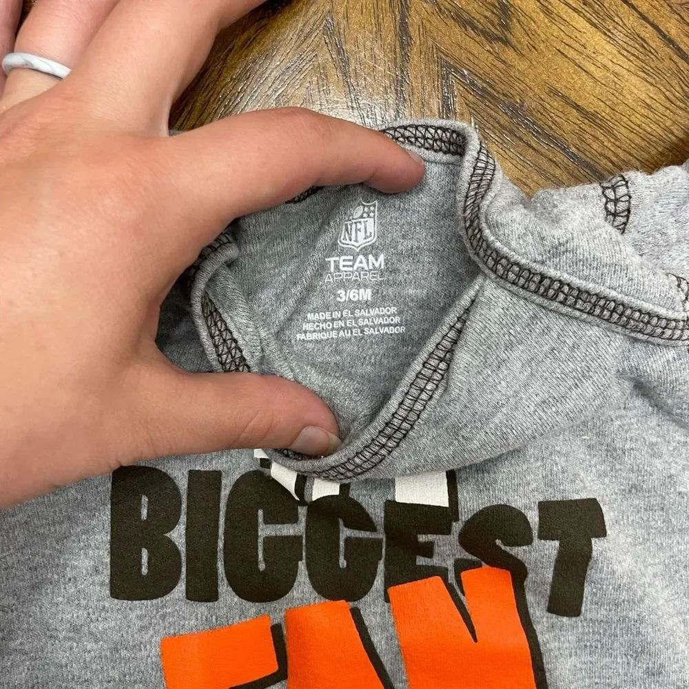 Cleveland Browns baby onesies set of 3 size 3-6 months