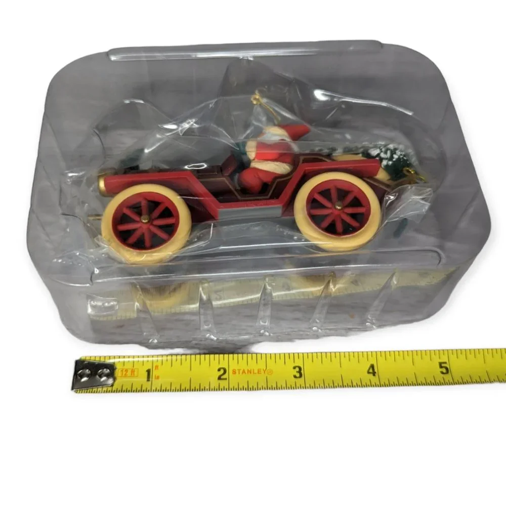 Vintage 1995 Hallmark Santa's Roadster Here Comes Santa Ornament