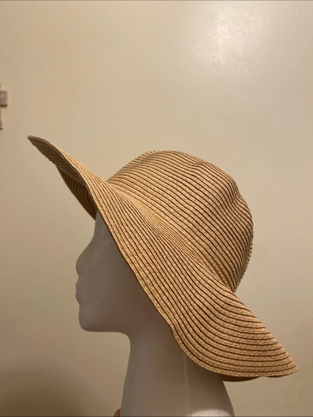Madewell Tan Wide-Brim Straw Sun Hat. Size S/M