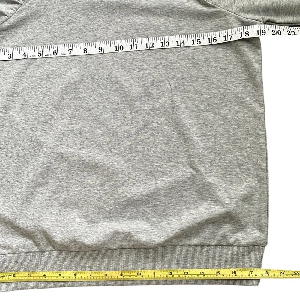 Michael Michael Kors Pearl Heather Ruched Shoulders Lightweight Sweatshirt S NWT