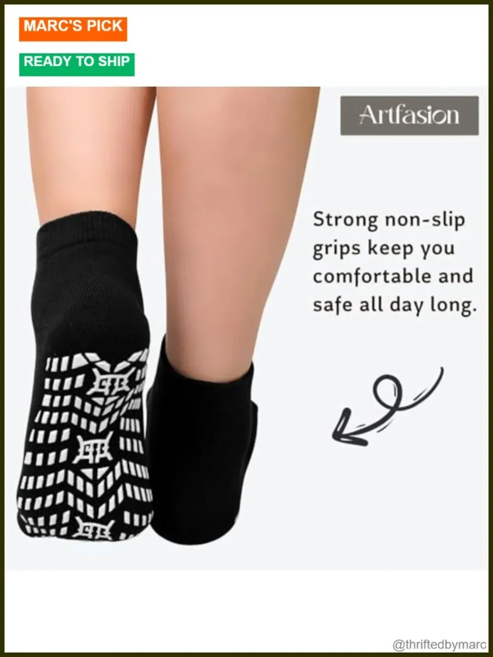 Non Slip Grippy Ankle Socks with Arch Support for Yoga Hospital Men Women