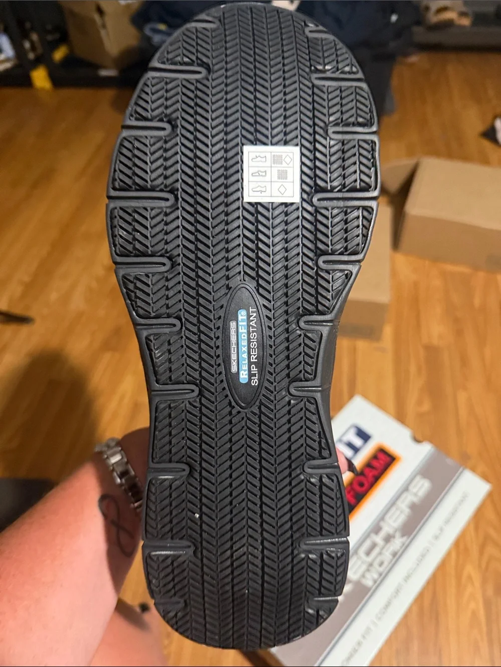 Skechers Black Men's Slip-On Work Loafer