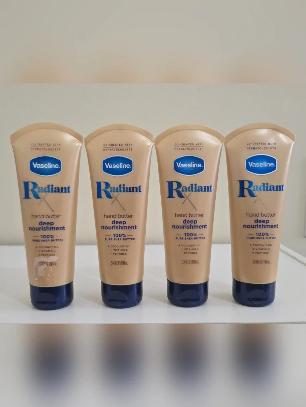 New Vaseline Radiant Hand Butter - Deep Nourishment (Peach/Blue) 4 Items