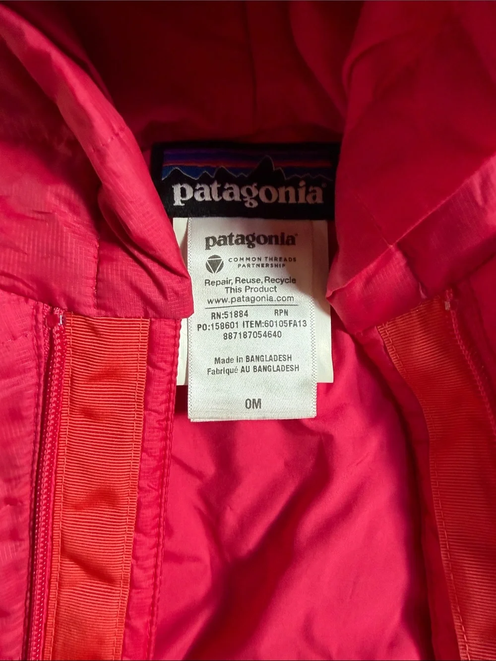 Patagonia insulated quilting zipper