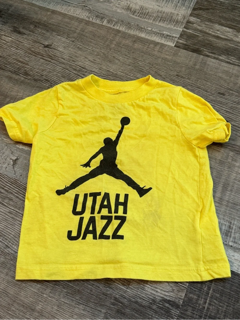 Nike Yellow Utah Jazz Kids Short-Sleeve Tee