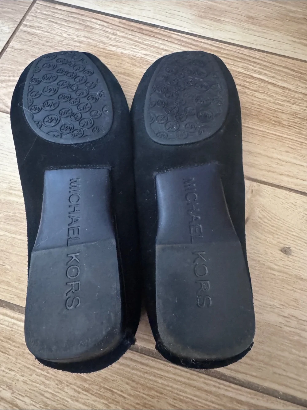 Michael Kors Black Suede Bow Moccasin Loafers