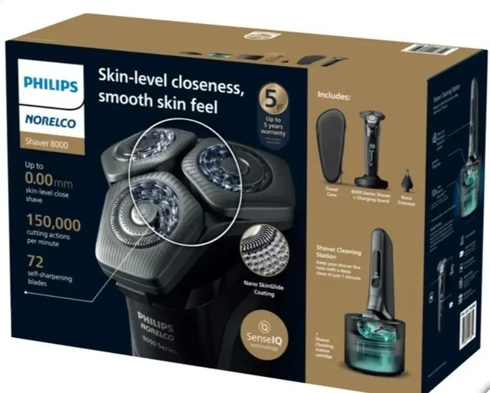 Philips Norelco Shaver 8000 Wet Dry SenseIQ Electric Shaver Trimmer OEM