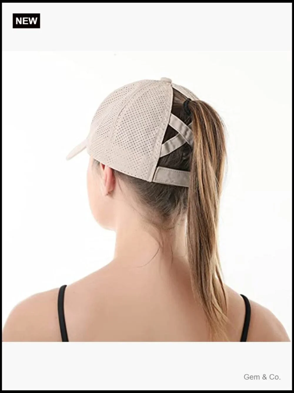 Criss Cross Ponytail Baseball Cap - Quick Dry Mesh Hat for Outdoor Sports