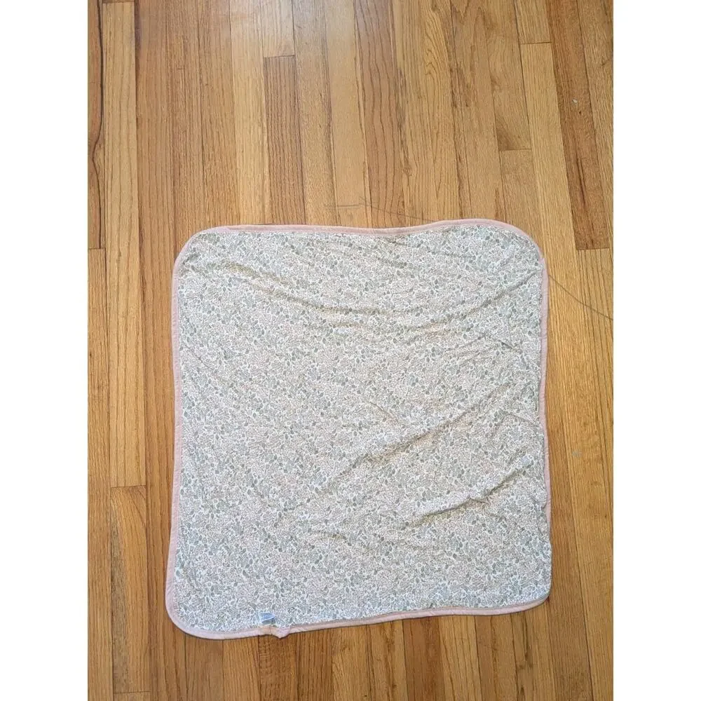 Milkberry 28x28 Bamboo Baby Lovey Security Blanket Pink Floral Receiving Blanket