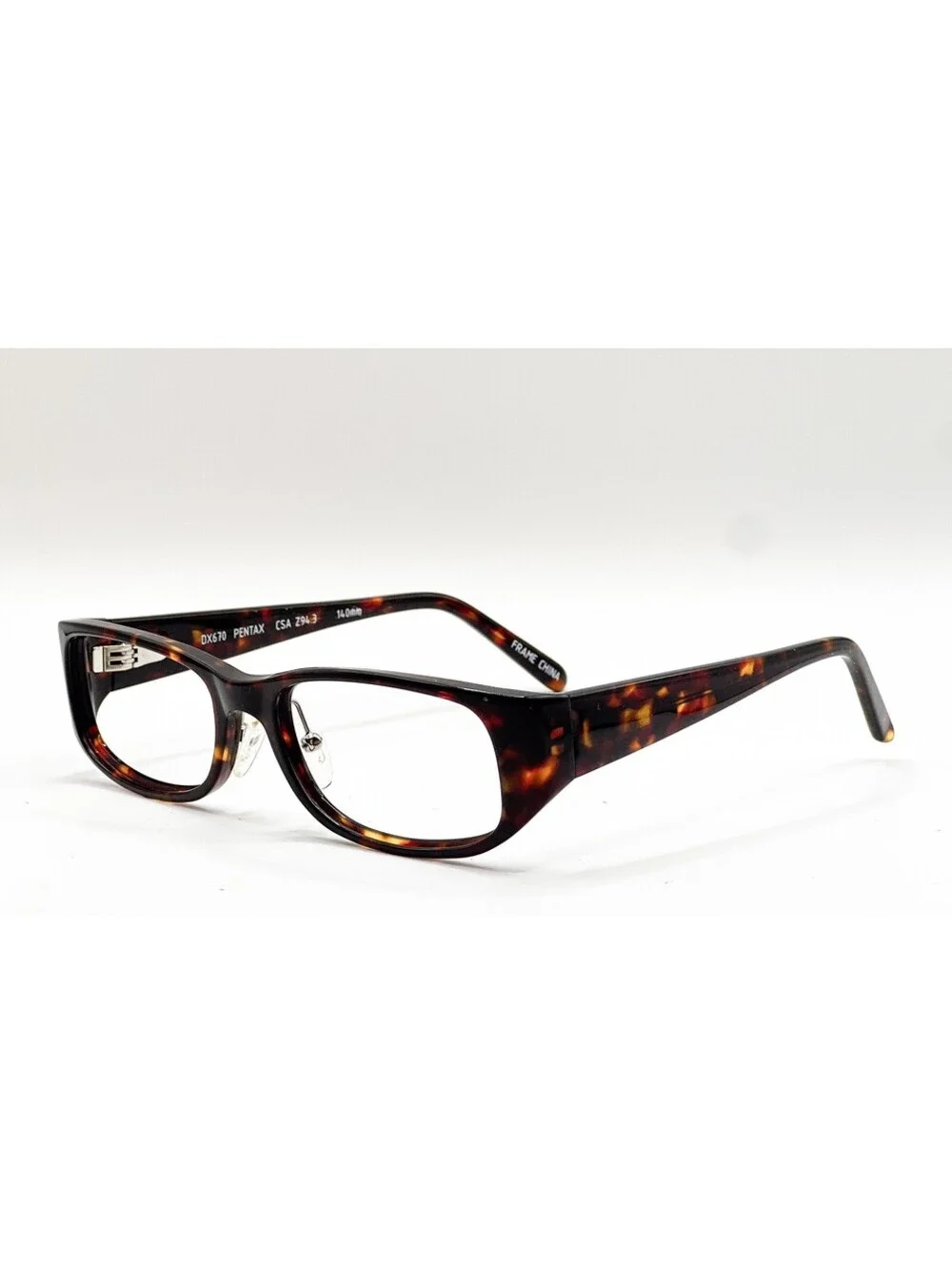 Pentax DX670 Tortoise Rectangle Authentic Eyeglass Frames 53-19-140