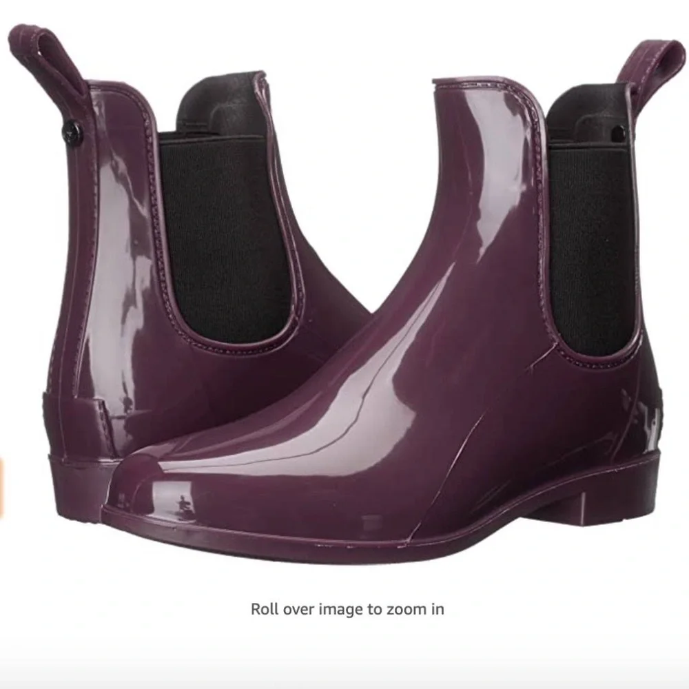 Sam Edelman Tinsley Chelsea Rain Boot Plum 6