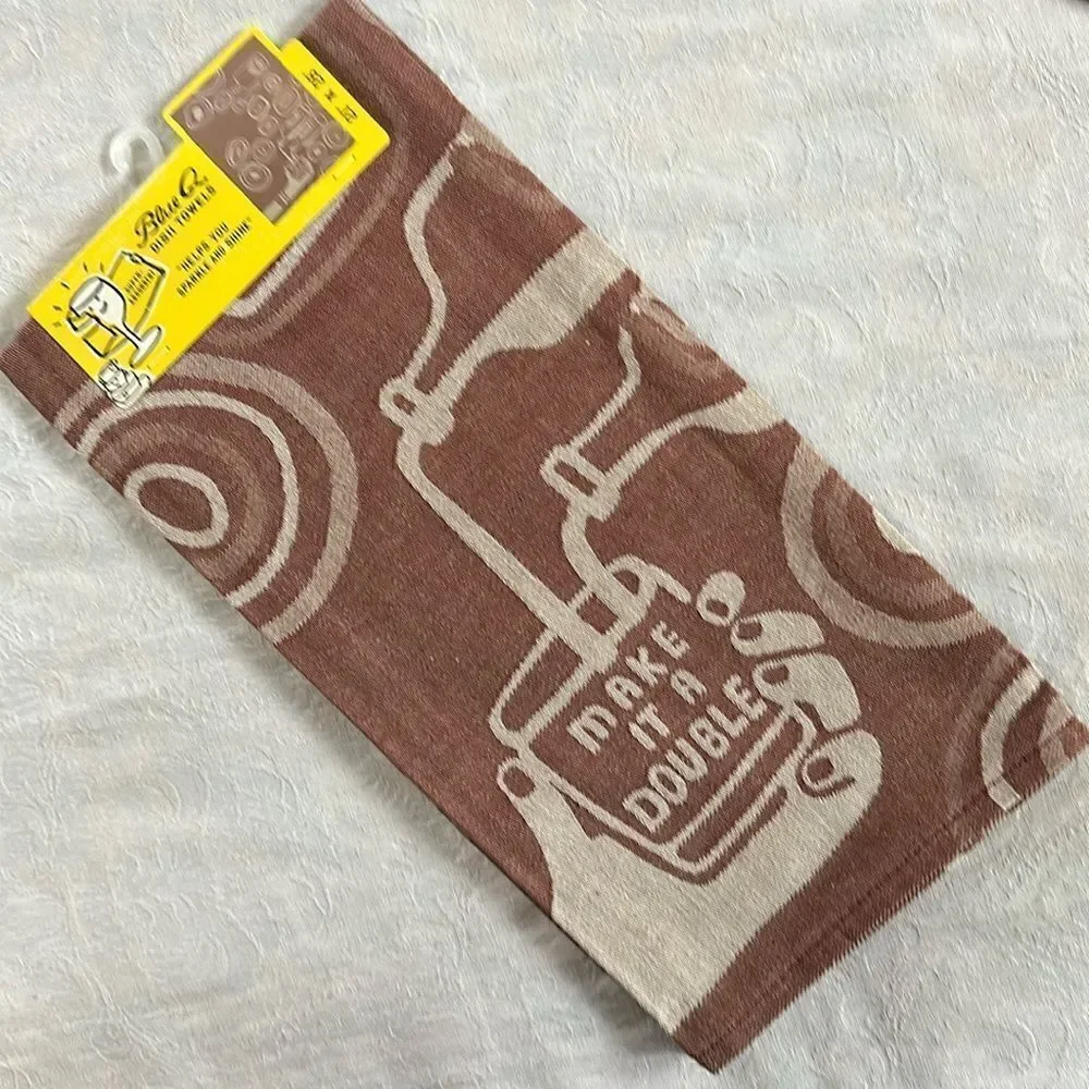 Blue Q Cotton Woven Dish Towel  - Make Mine a Double