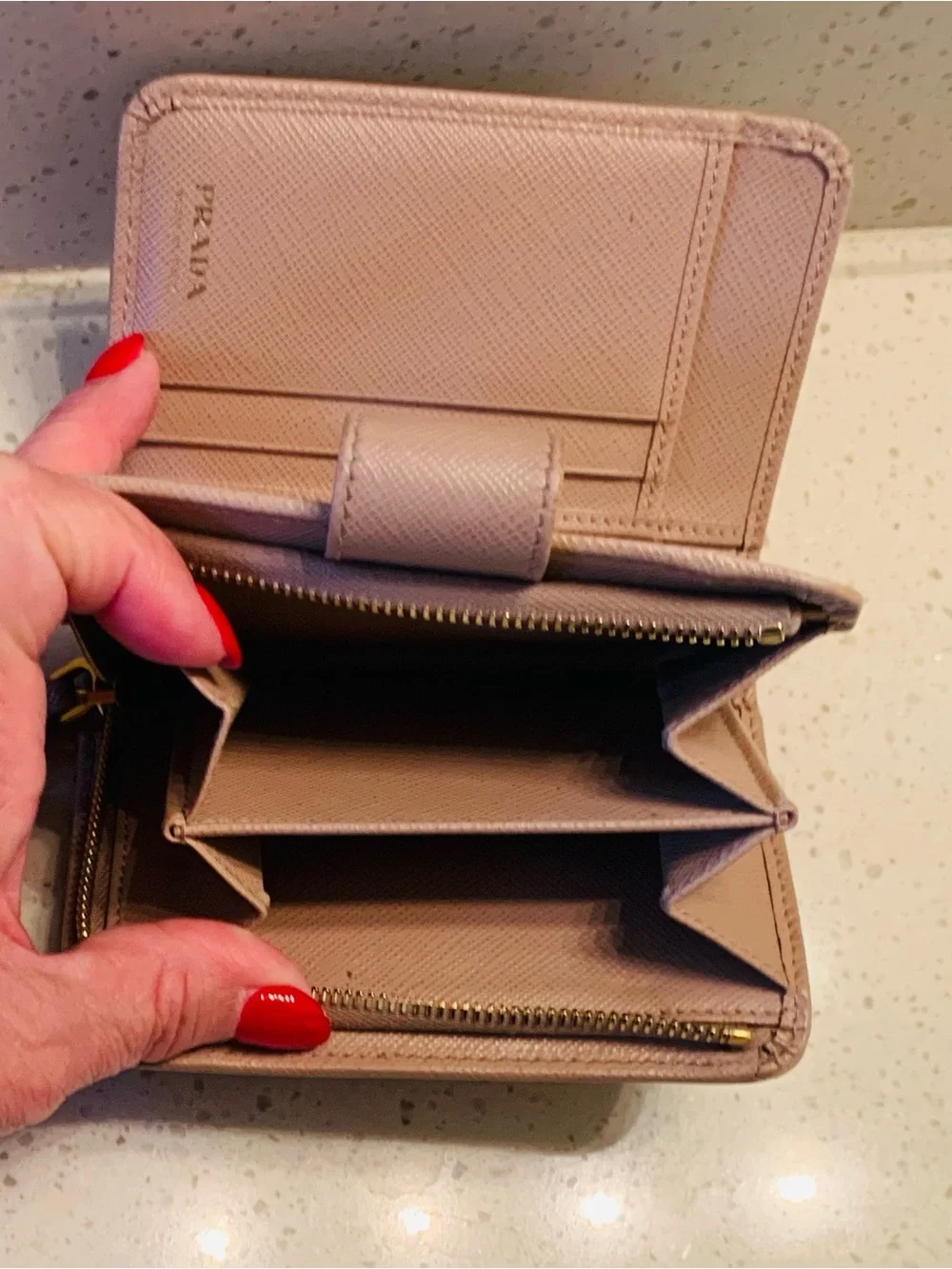 Prada compact wallet