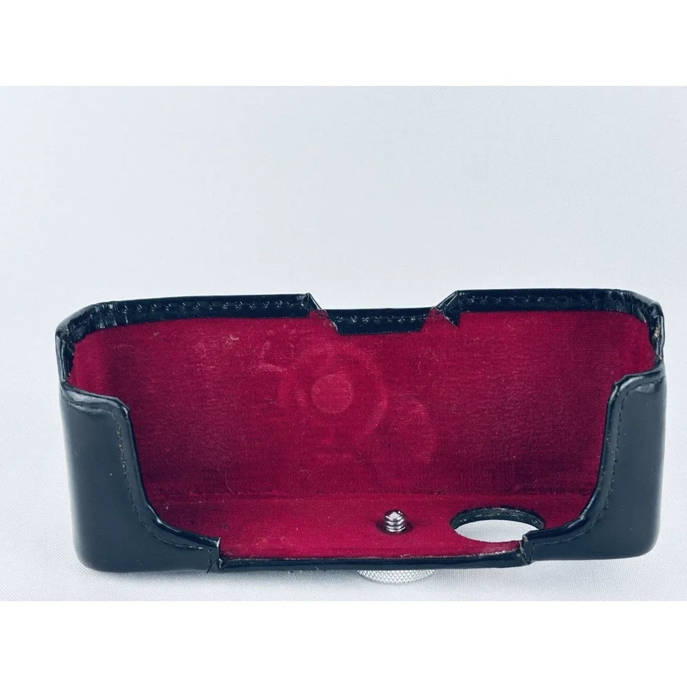 Genuine Leather Half Case 35mm Film Camera - Made In Japan Vintage Red Interior