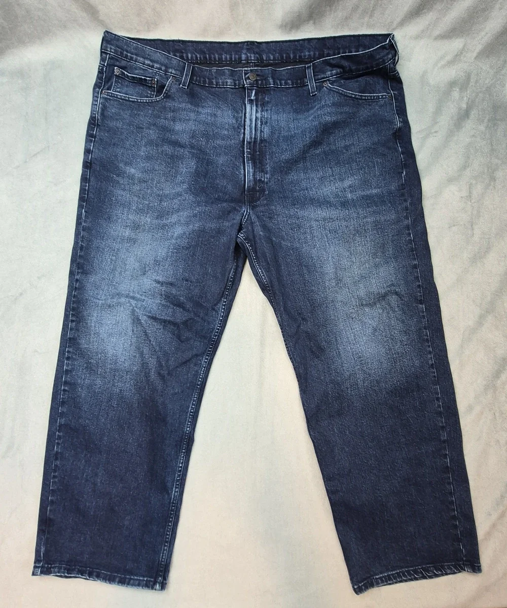 Levis 550 Mens Jeans 50x30 Blue Big & Tall Cotton Blend Stretch Denim Pants