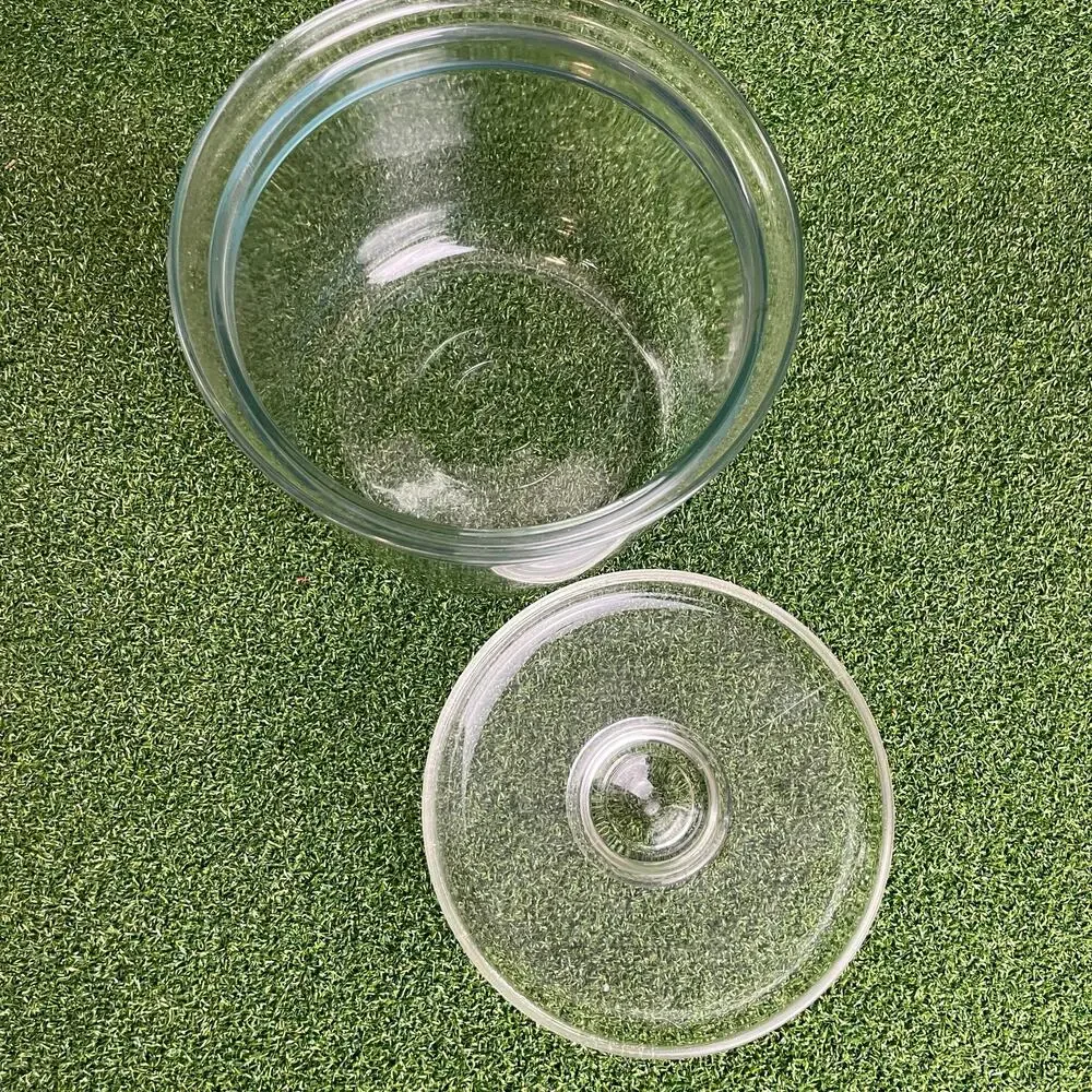 Vintage Pyrex Clear Glass Storage Jar with a Lid 1.5L