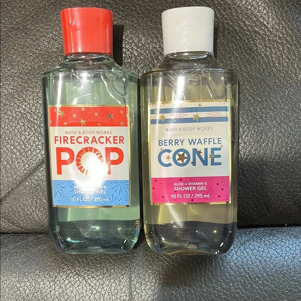 Bath & Body Works Shower Gel duo in firecracker pop and berry waffle cone
