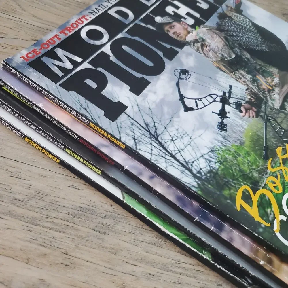 MODERN PIONEER Magazine Lot Of 4: Gobblers, Canoeing, Rendering Fat, Scopes