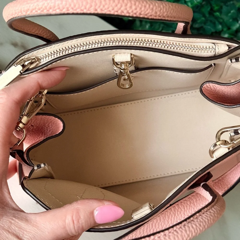 Kate Spade Pink Leather Handbag Top Handle Crossbody