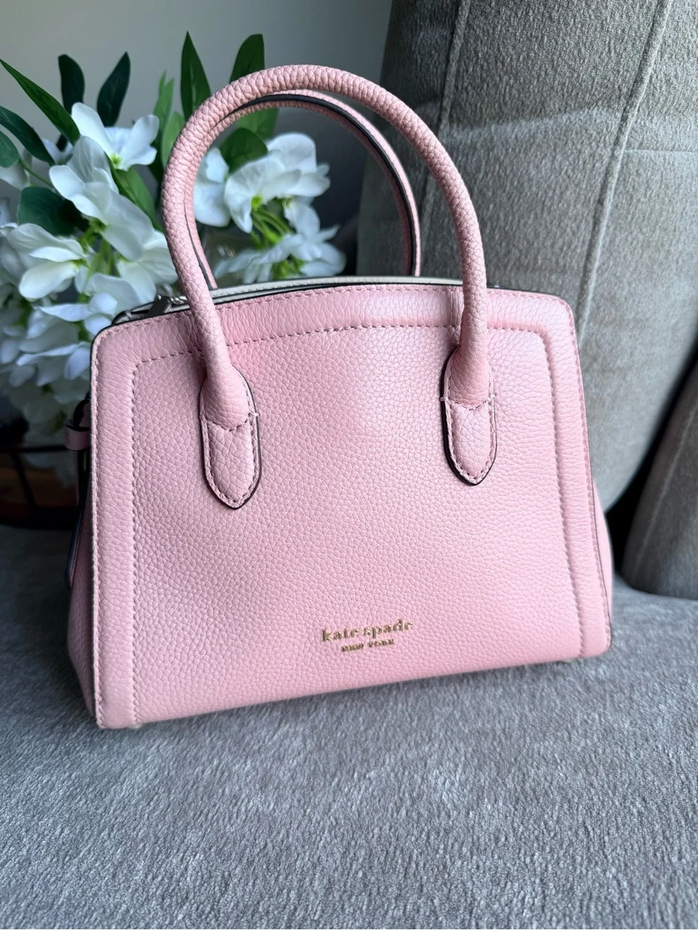 Kate Spade Pink Leather Handbag Top Handle Crossbody