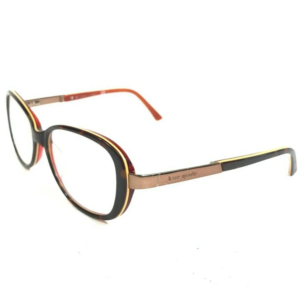 Kate Spade Eyeglasses Frames MARSHA 0JUP Orange Brown Tortoise Round 51-16-135