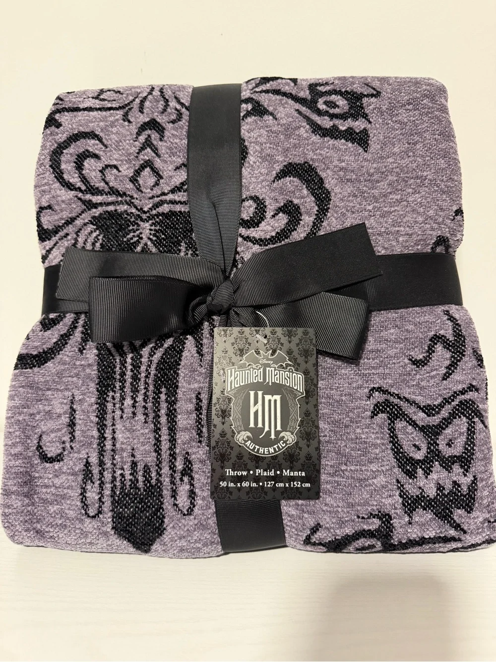 Disney Parks Haunted Mansion Wallpaper Throw Blanket 50 x 60 NEW Halloween