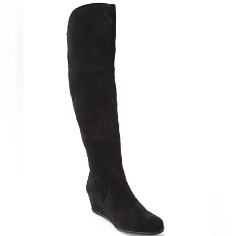 FRANCO Sarto abela- grayish-Black suede over-the-knee boots