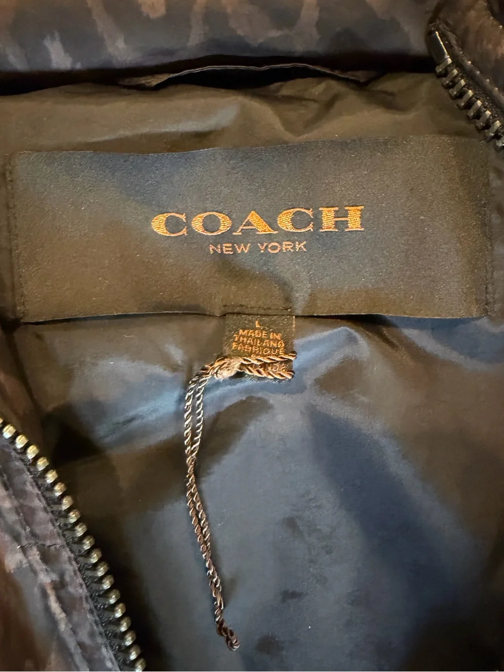 Coach branded quilted