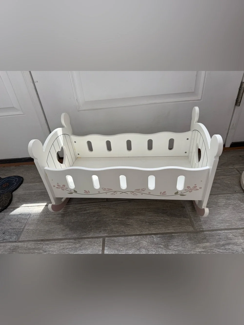 Robud Wooden Baby Doll Crib Cradle Baby Doll Bed Toys
