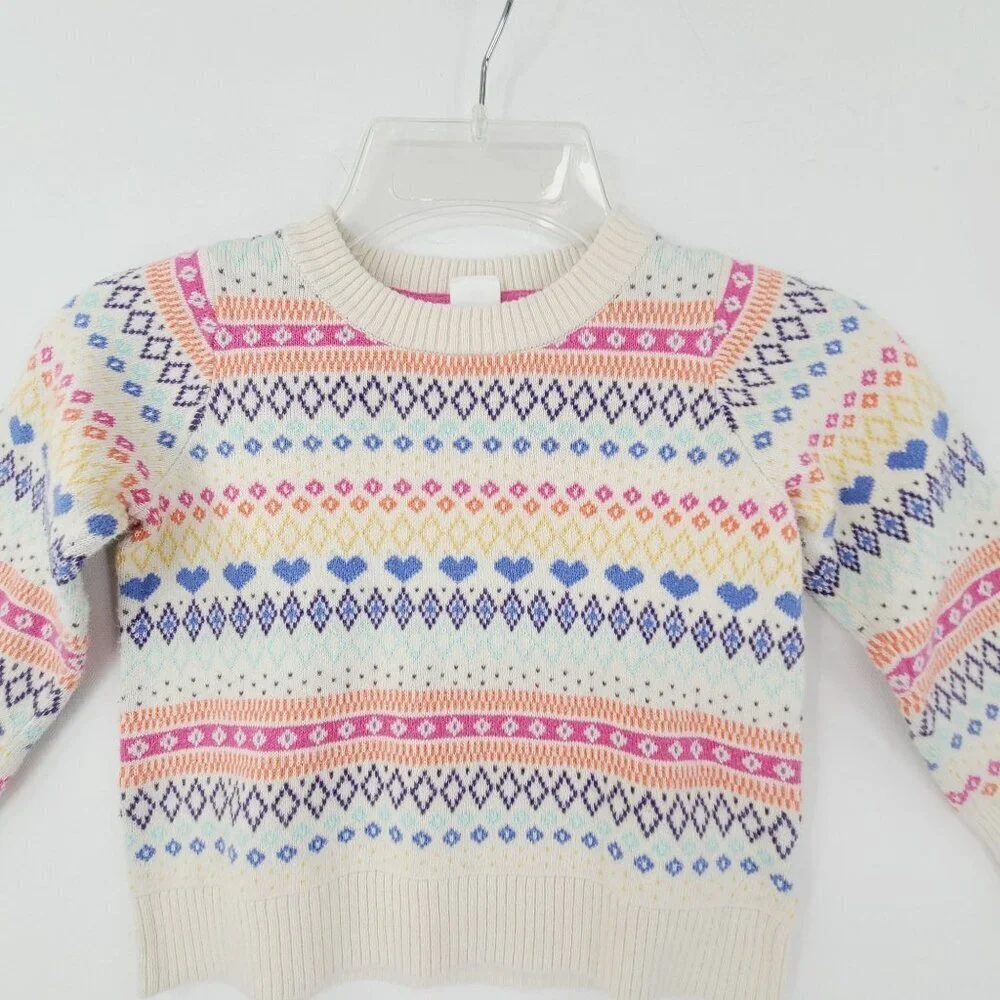 Baby Gap Kids Rainbow Stripe Fair Isle Pullover Sweater Multi Color Size 3 Years