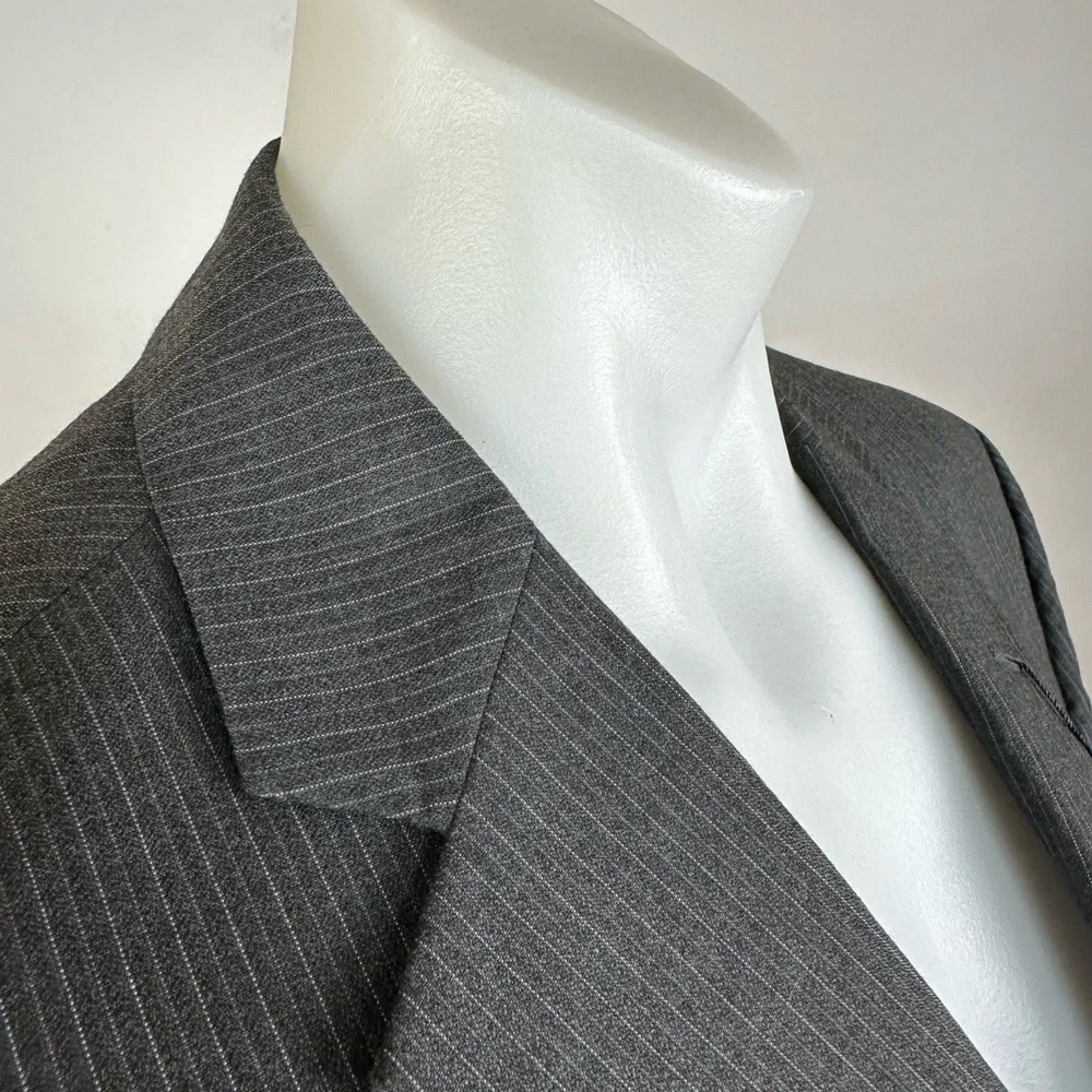 NWT Haggar Charcoal Pinstripe XXL Sport Jacket