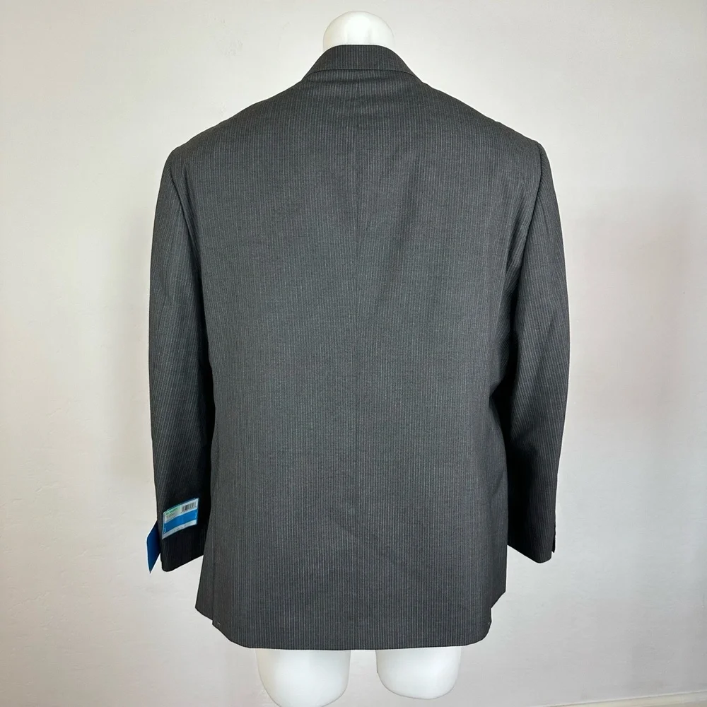 NWT Haggar Charcoal Pinstripe XXL Sport Jacket