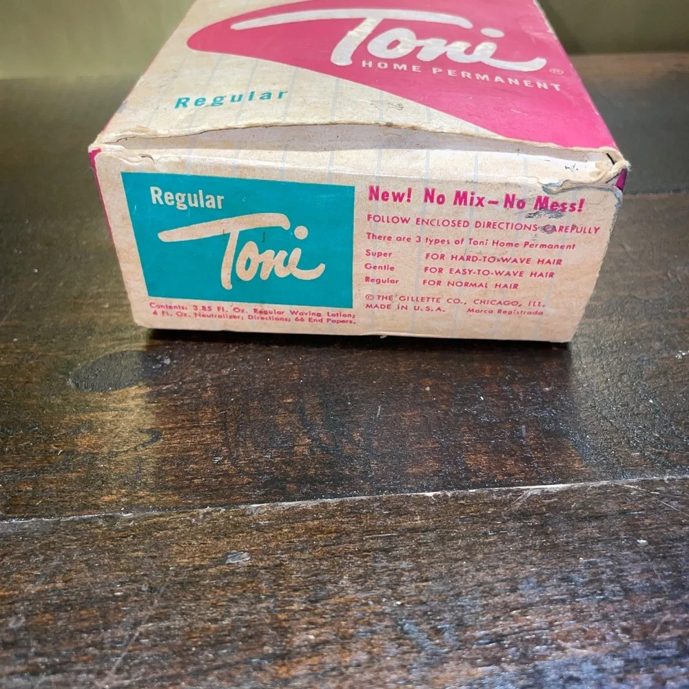 Vintage Regular Toni Home Permanent Box & Rollers/Rods Home‎ Permanent