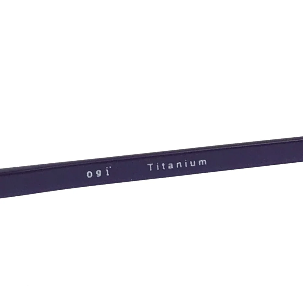 Ogi Eyeglasses Frames 5006 COL. 74 Purple Rectangle Full Rim Titanium 42-19-140