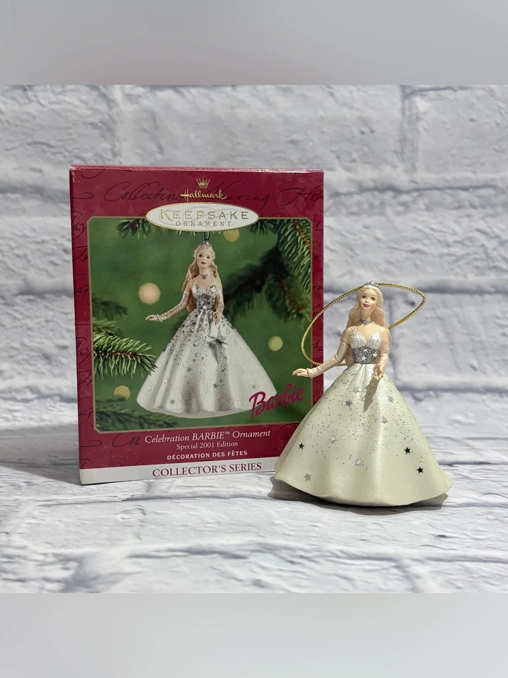 Vintage 2001 Hallmark “Celebration Barbie” ornament collectors series