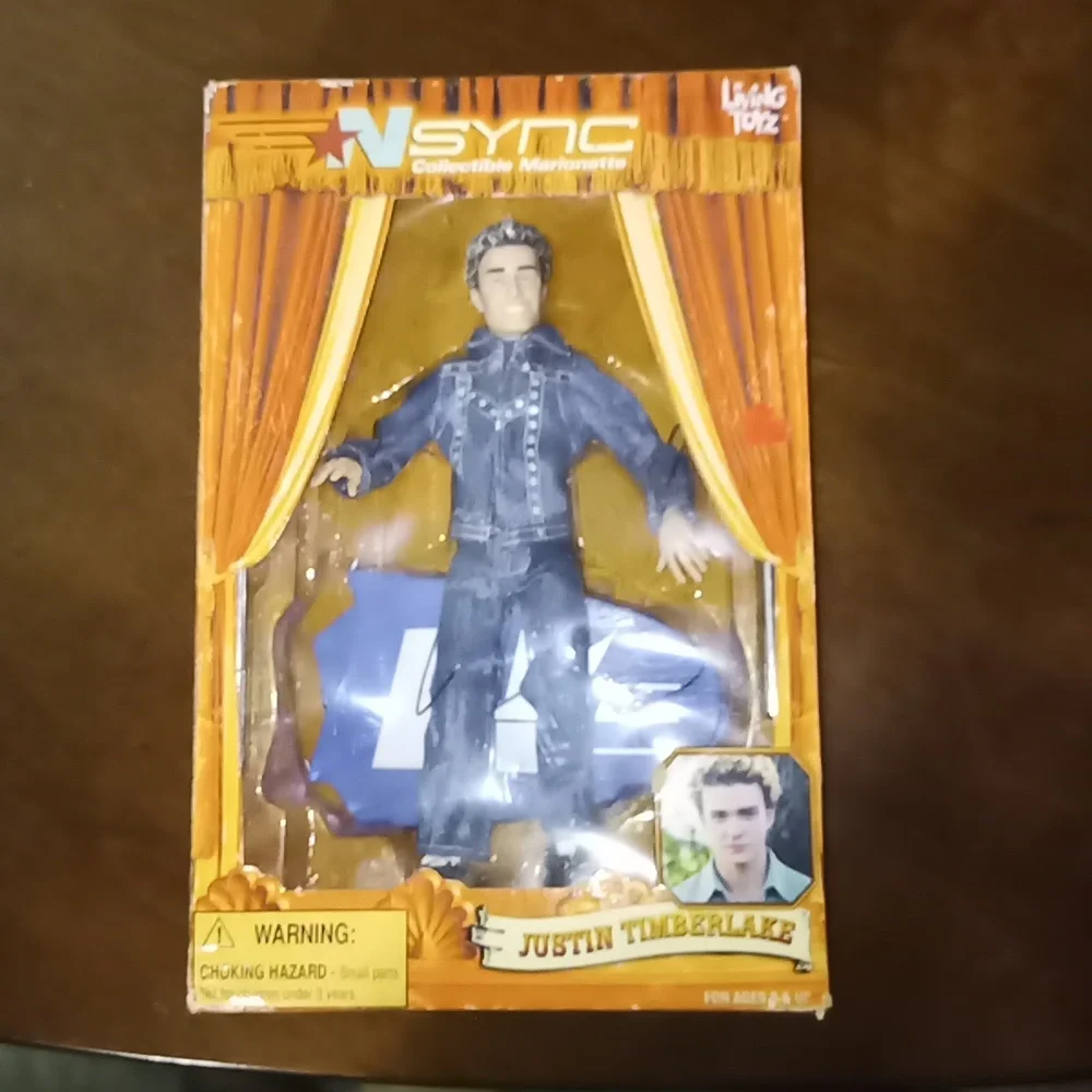 Vintage Pair of Justin Timberlake Y2K NSYNC Collectible Marionettes Living toysz