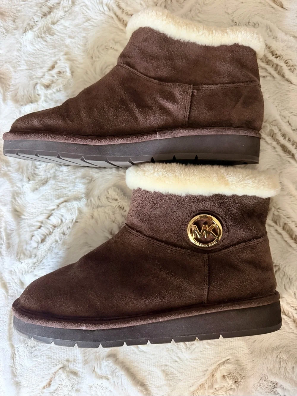 Michael Kors Cozy Shearling-Lined Suede Boots