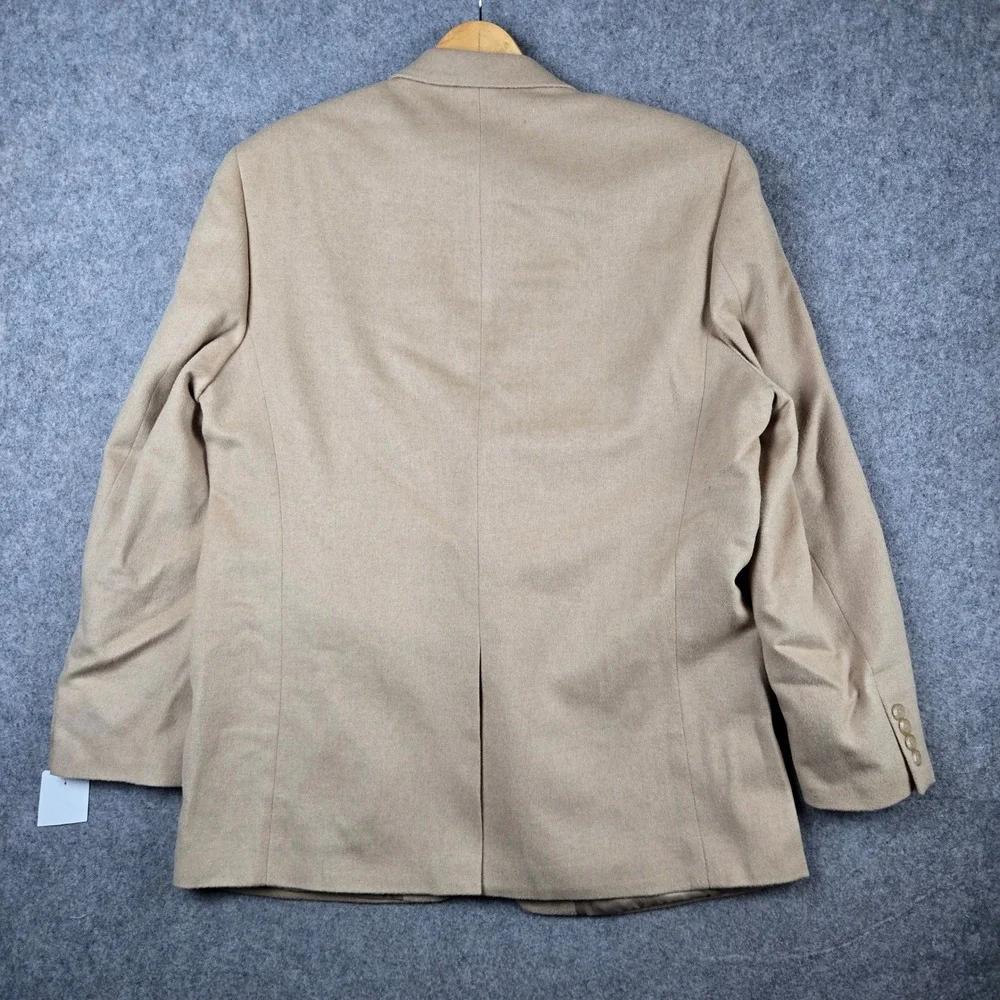 Lauren Ralph Lauren Sport Coat Mens 46L Tan 100% Camel Hair Blazer Luxury New