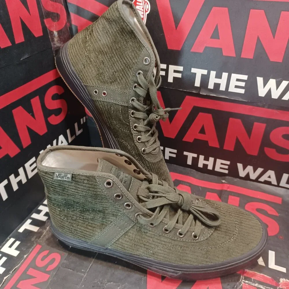 Vans Olive Green High-Top Sneakers