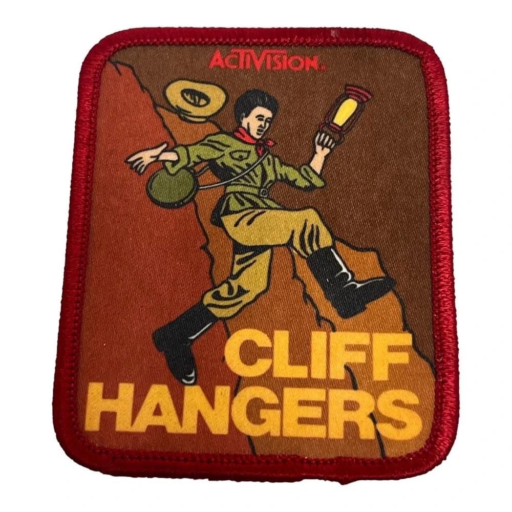 Rare Atari Video Game Vintage 80's Activision Patch‎ - Pitfall II Cliff Hangers