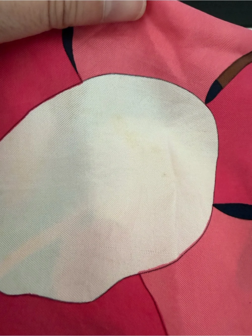 Vintage Christian Dior Navy & Pink Silk Scarf 29x29