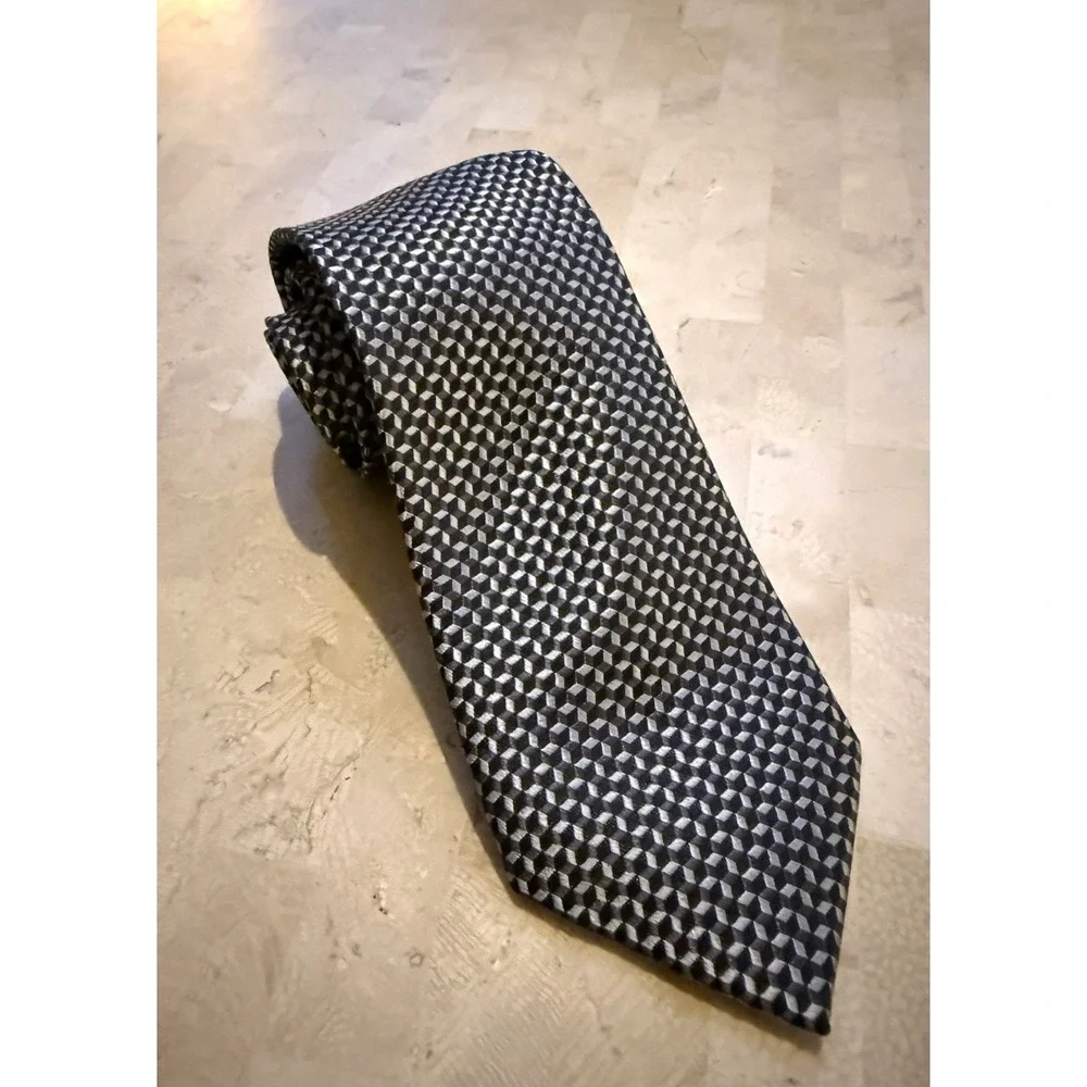 Michael‎ Kors Metallic Tie Black Silver 60
